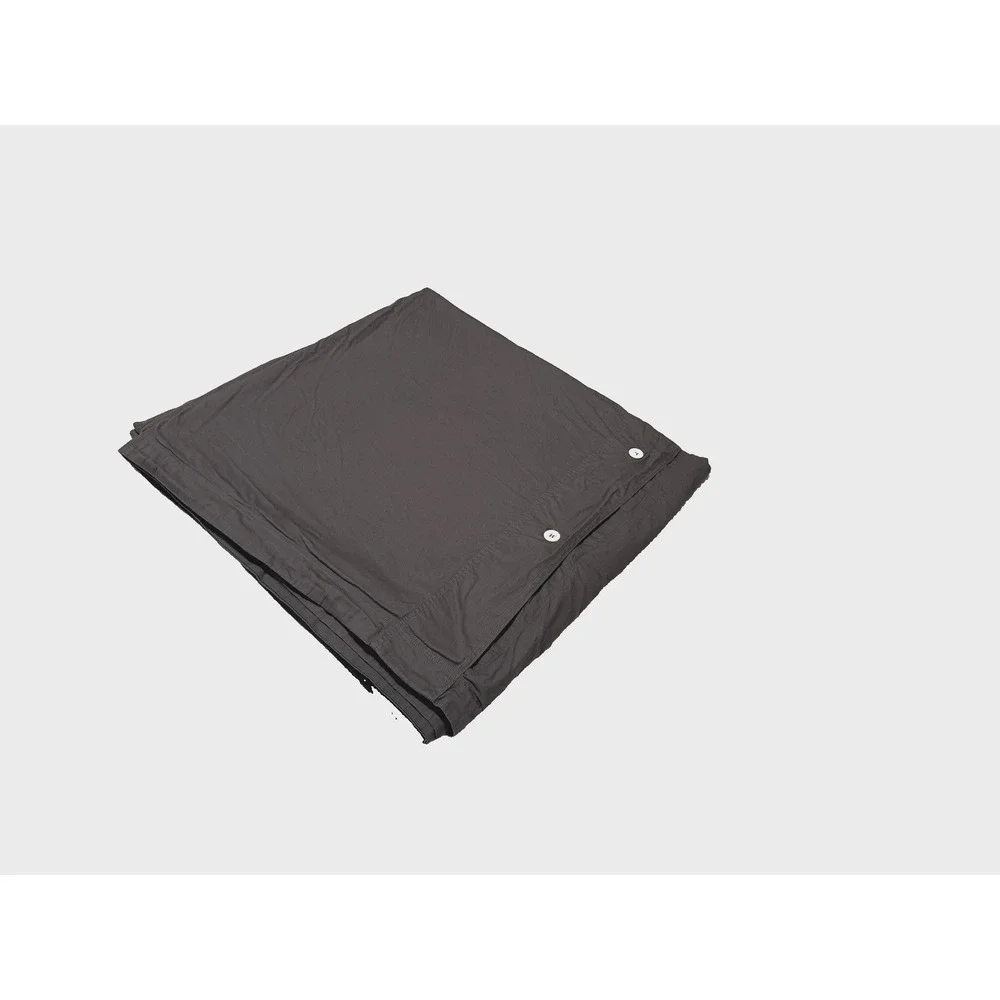 Lacoste Full / Queen Cotton Duvet Cover Solid Dark Gray Luxury Bedding